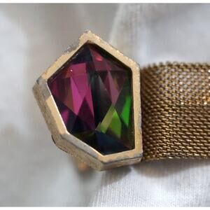 Vintage Watermelon Cuff Links Vintage Mesh Glass CuffLinks